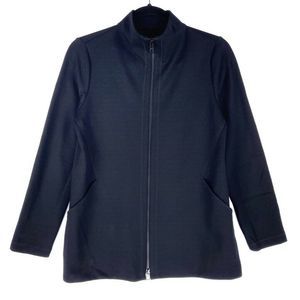 Eileen Fisher Jacket Black Long Sleeve Zip Up XS